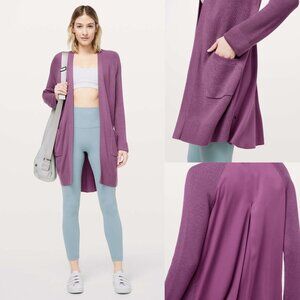 Lululemon Vintage Plum Still At Ease Wrap Cardigan Size 8 - 47819